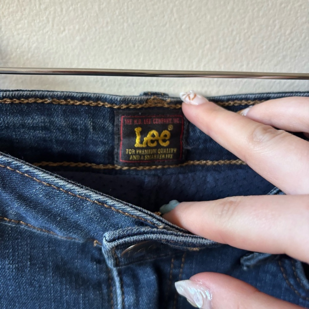 Lee Dark Blue Denim Mini Skirt - Picture 3 of 9